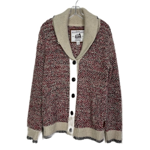 Roots Sweaters - Roots Cabin | Wool  Blend Cabincore Shawl Button Up Cardigan Sweater Size Medium